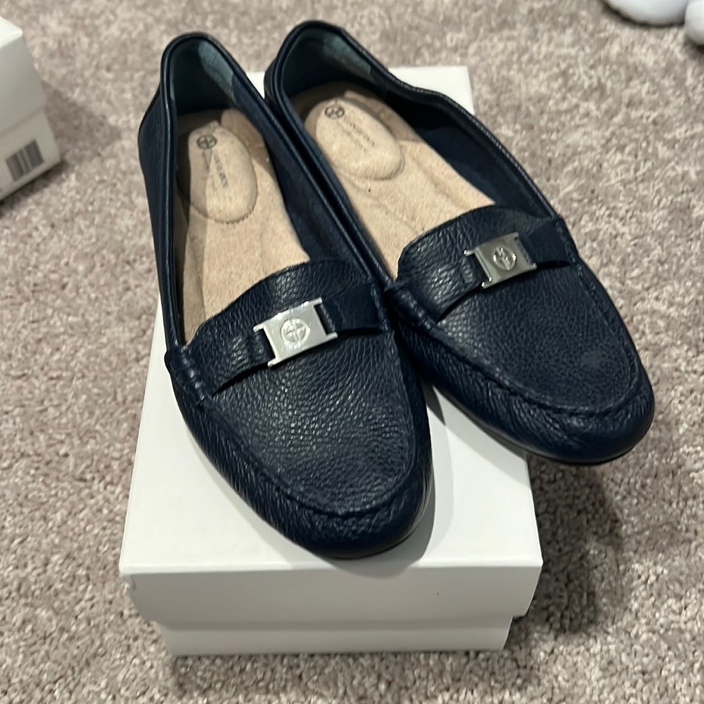 Gianibernini Dark Navy Slip Ons Size 7M